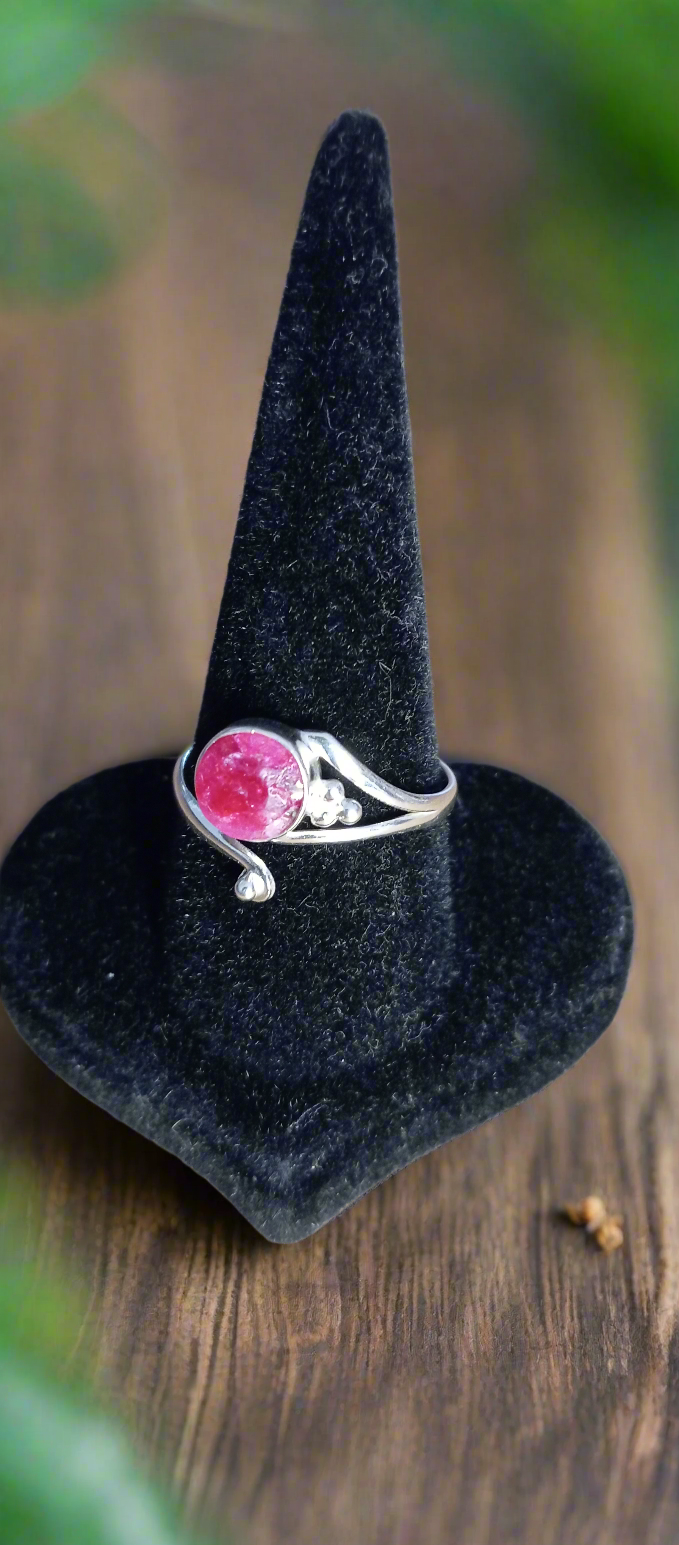 Bague rubis faceté