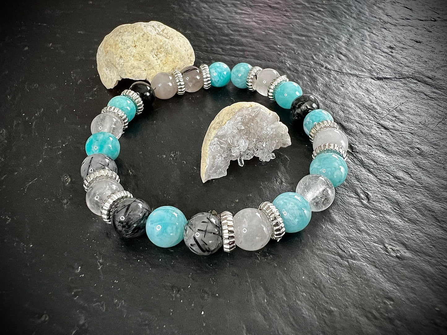 Bracelet amazonite & cristal