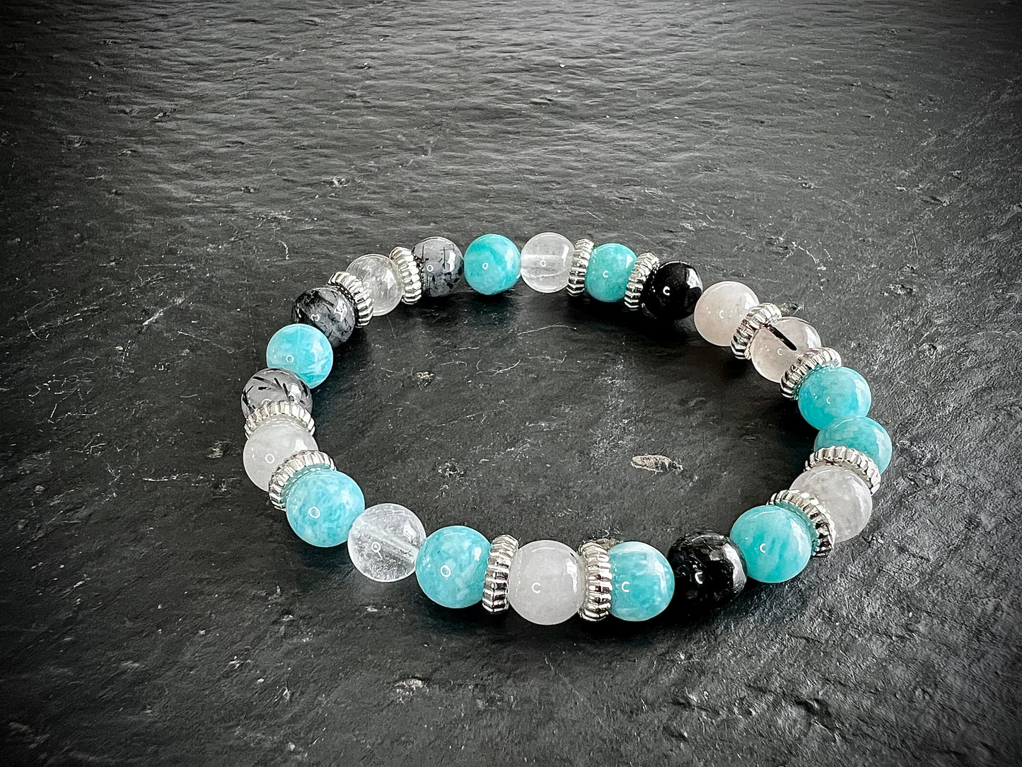 Bracelet amazonite & cristal