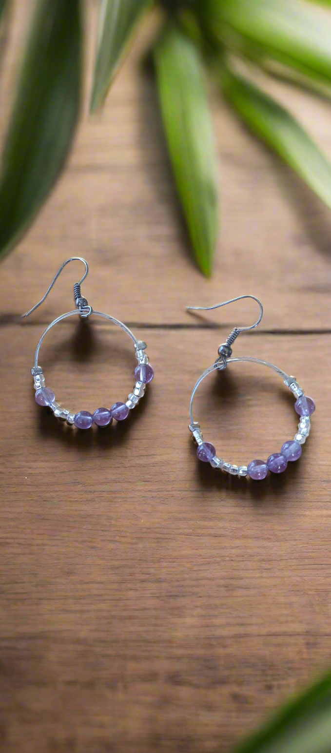Boucles d'oreilles Améthyste