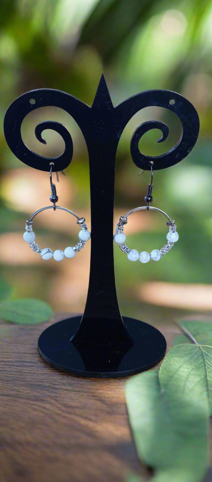 Boucles d'oreilles Howlite