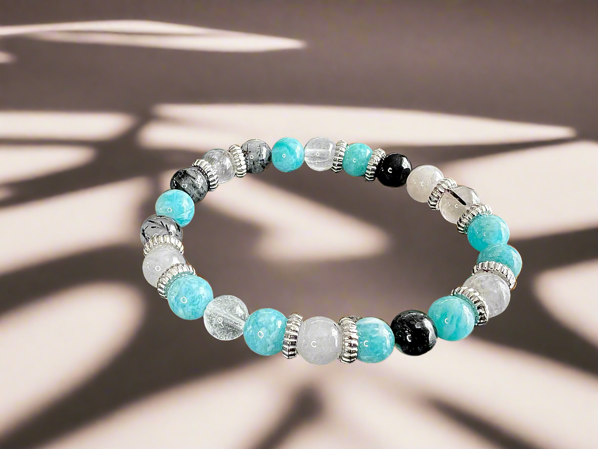 Bracelet amazonite & cristal