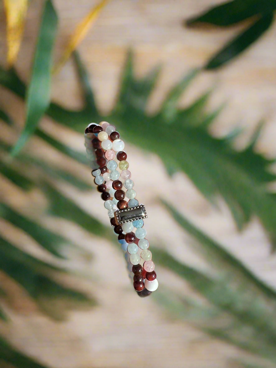 Bracelet Béryl & oeil de taureau