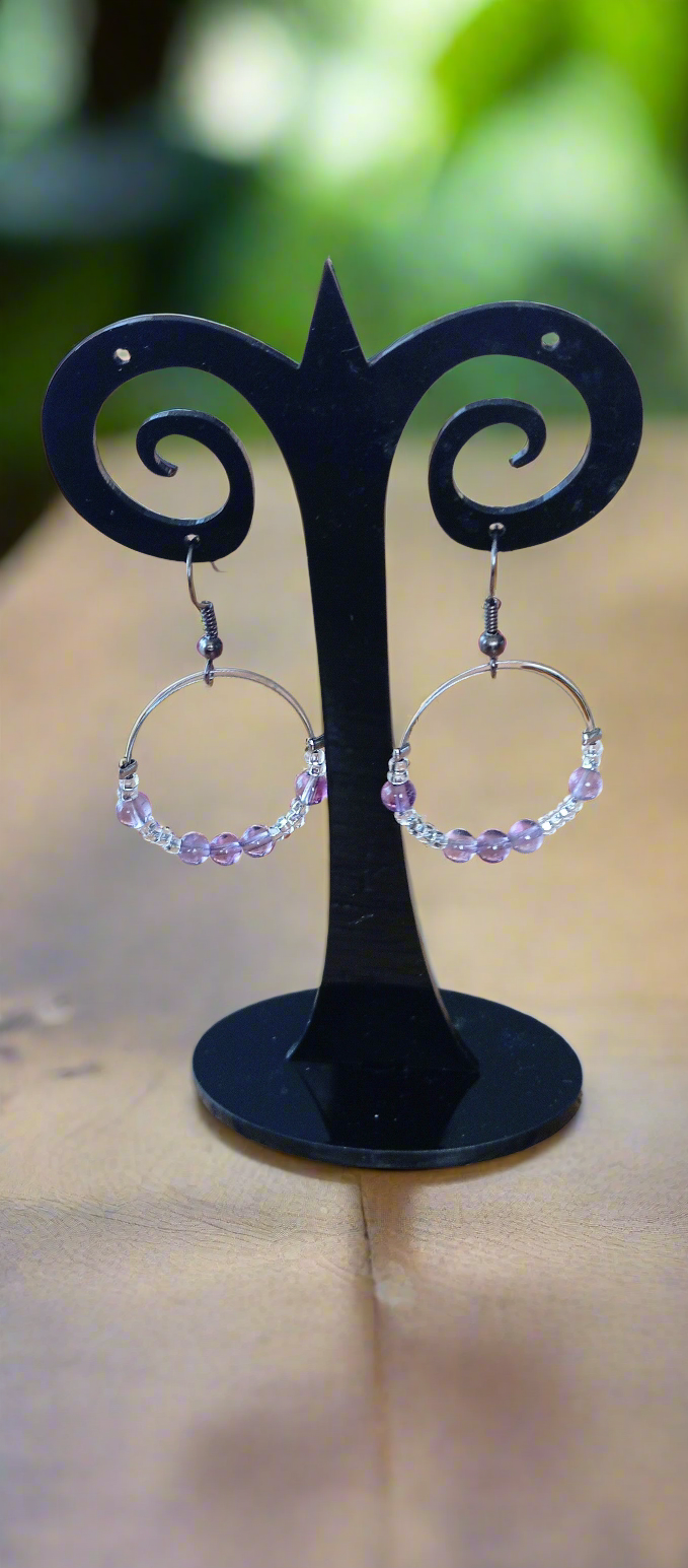 Boucles d'oreilles Améthyste